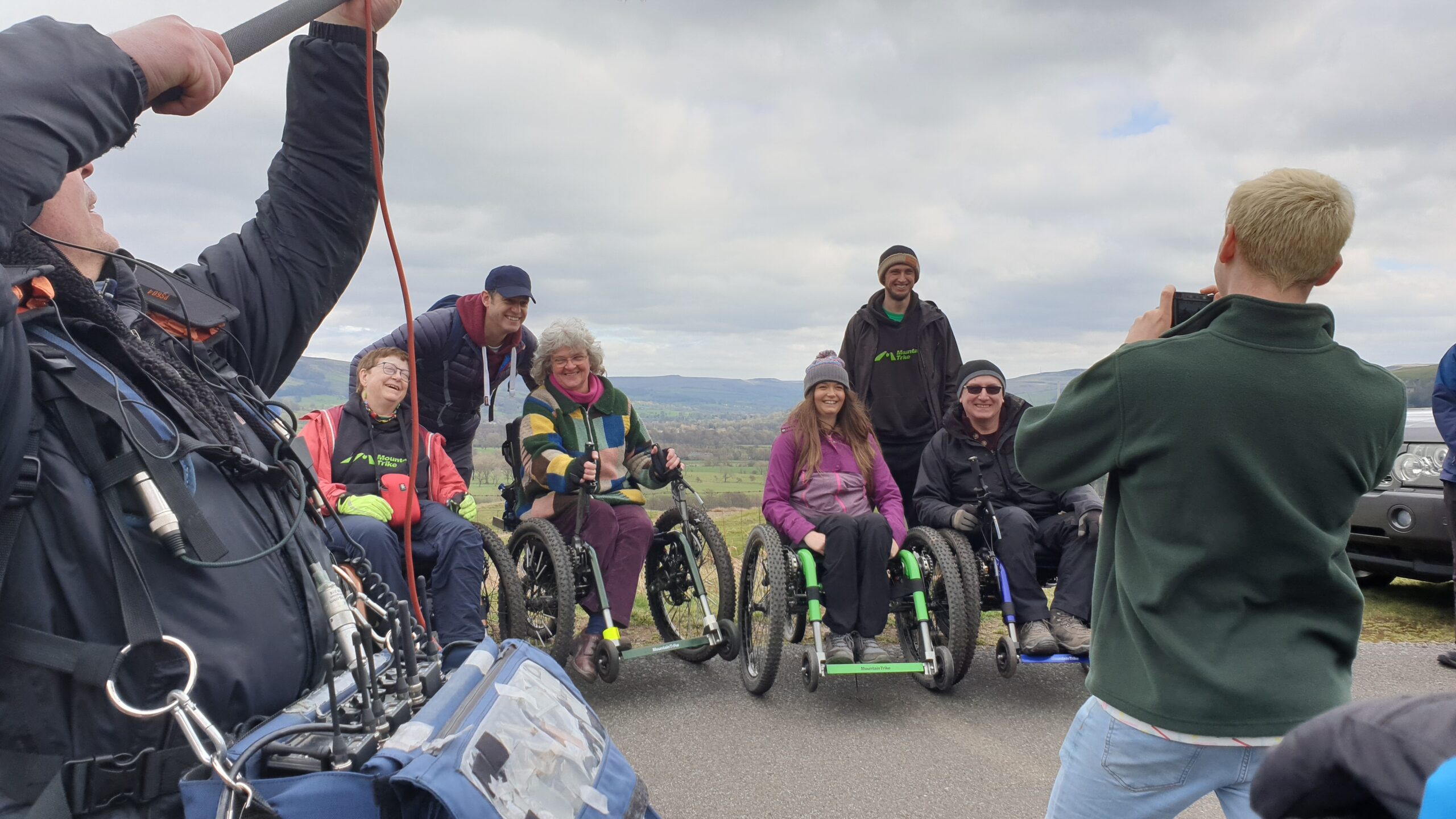 Mountain Trike customers at the Peak District Countryfile filming