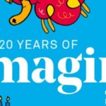 Southbank Centre Imagine Children's Festival logo showing a red and blue monster over the words on a pale blue background