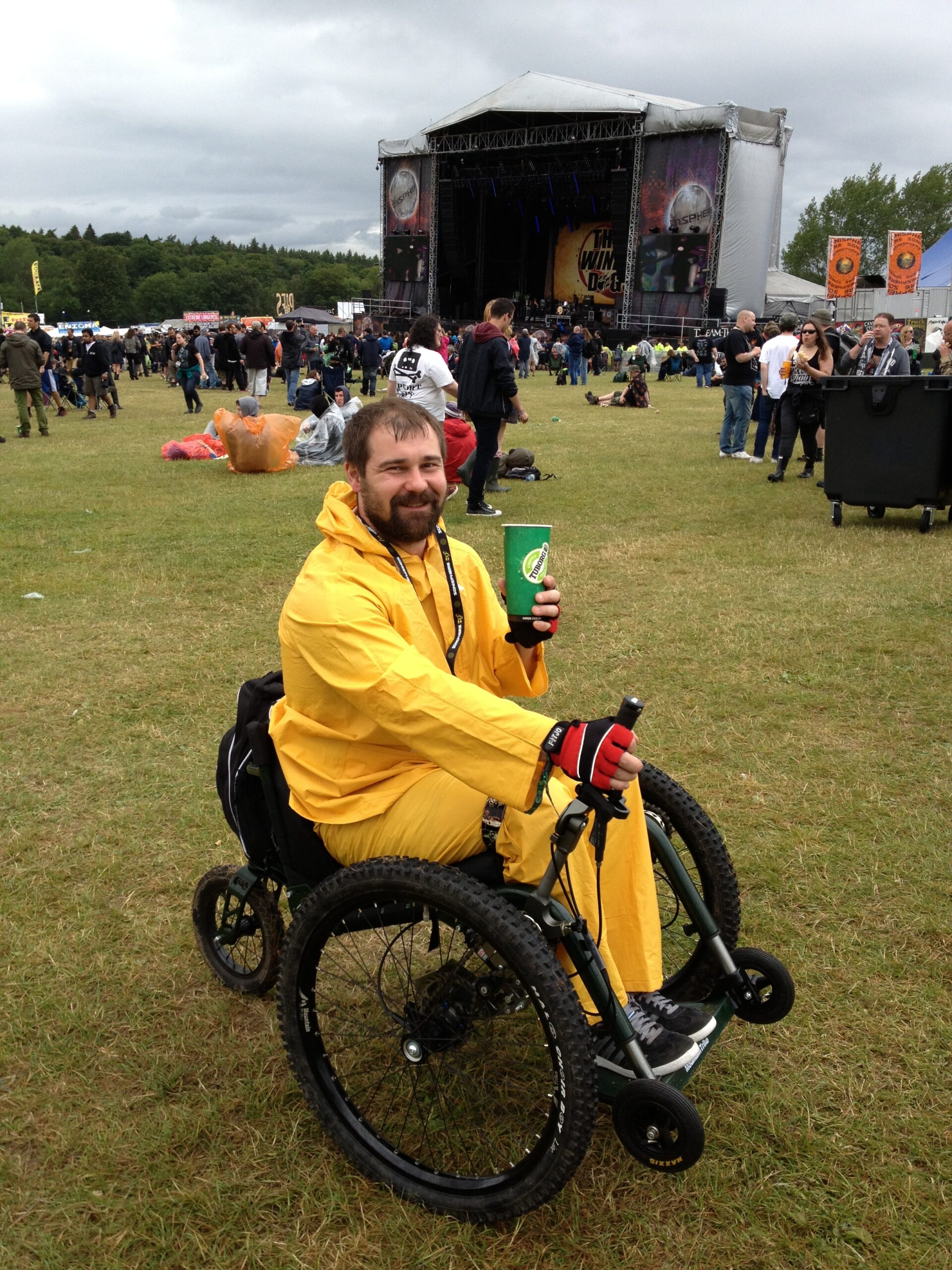 Mountain Trike festival goer, Jon Clapton