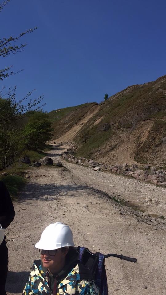 the rocky slope