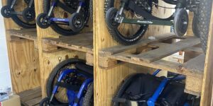 Mountain Trike storage for preowned Trikes