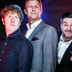 The Last Leg cast with Alex Brooker, Adam Hills and Josh Widdicombe