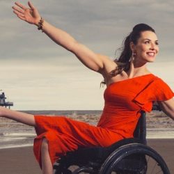 Samanta Bullock on a beach