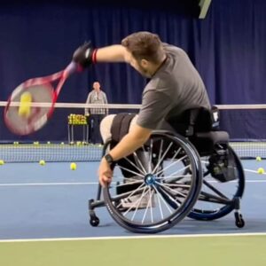 The angled aid is good for tennis, table tennis or just messing around with the kids playing swing ball