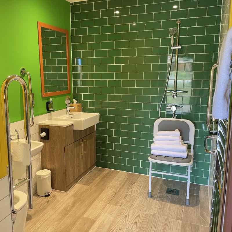 The accessible bathroom at Legoland Woodland Village.