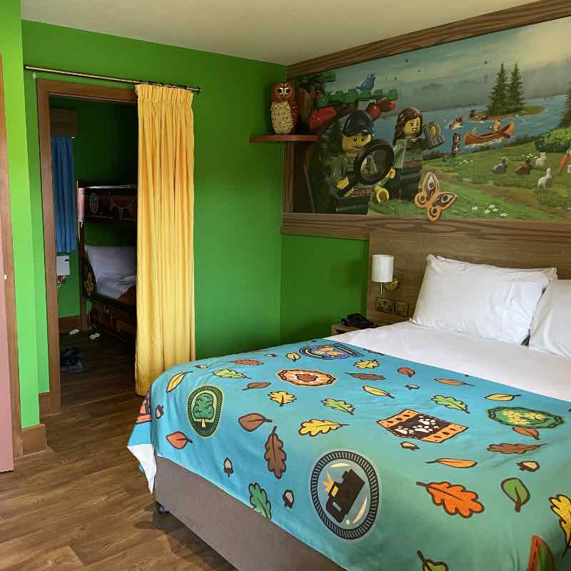 A view of the accessible bedroom at Legoland Woodland Village