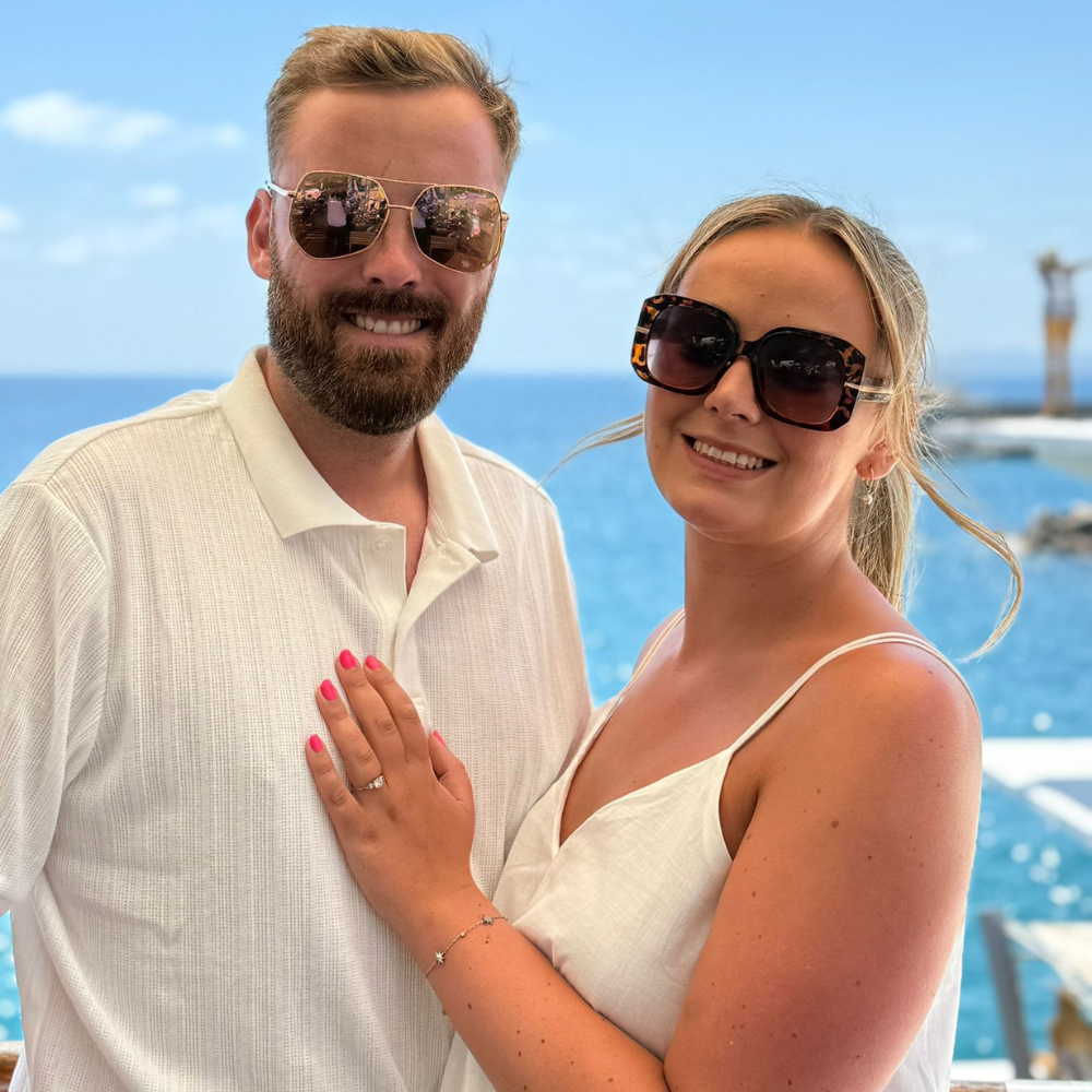 Millie, our marketing assistant with her new fiance, Matt