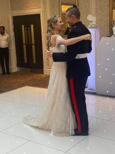 Sarah and Paul dancing at their wedding