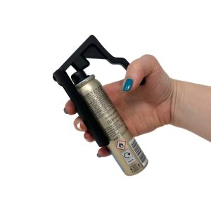 A black mini eazyspray on a travel sized hair spray