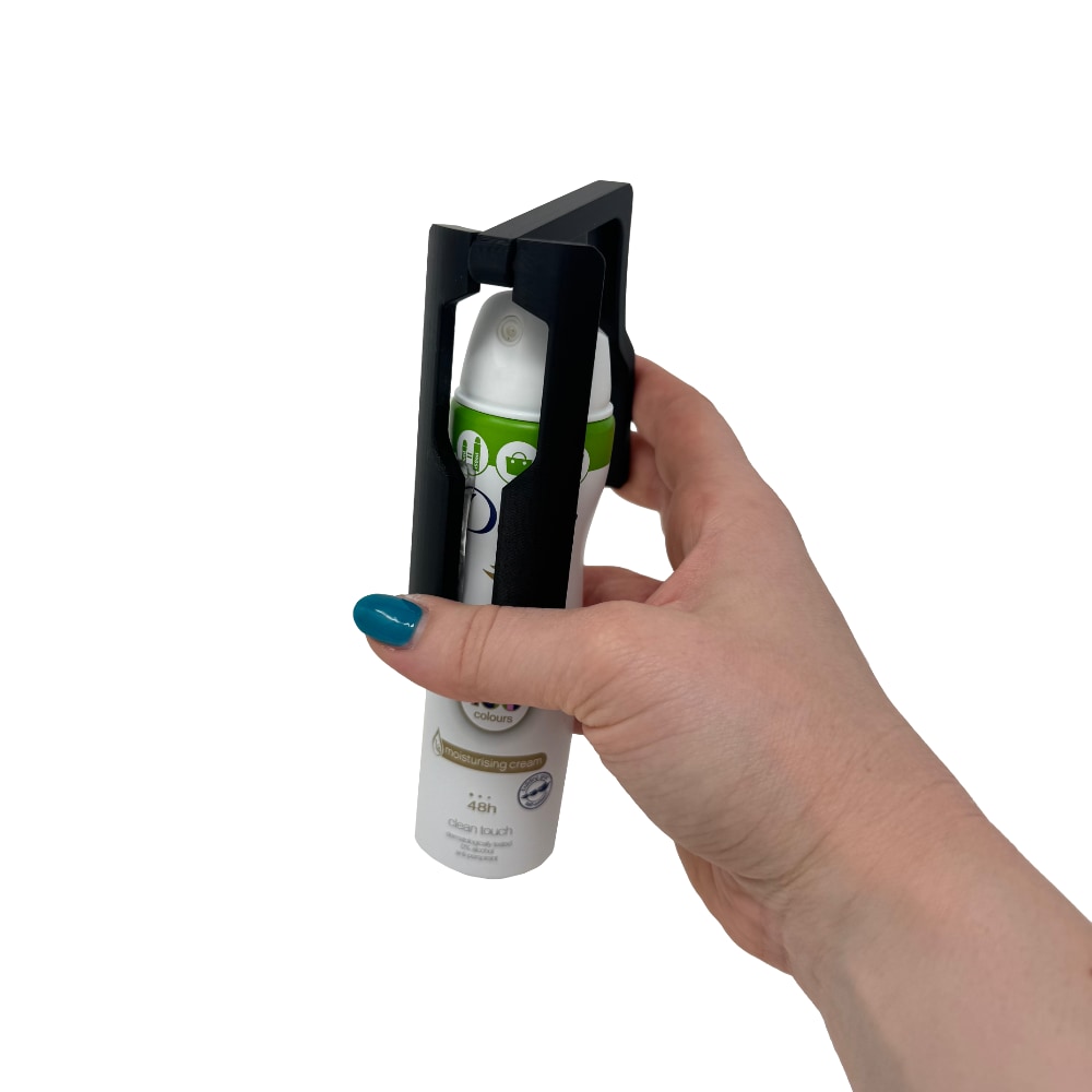 The EasySpray Mini is great for smaller diameter spray bottles like this travel sized deodorant